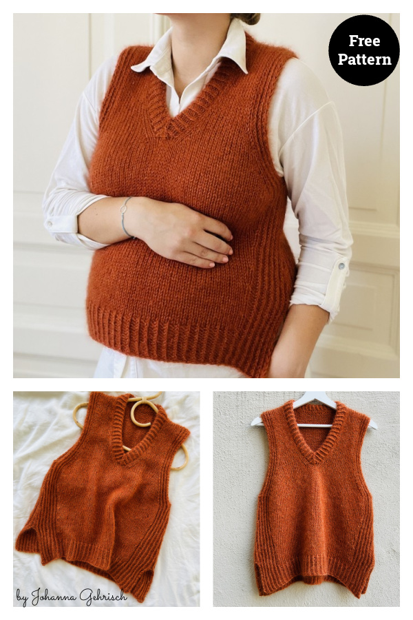 Edgar Slipover Vest Free Knitting Pattern