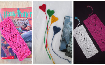 Heart Bookmark Free Knitting Pattern