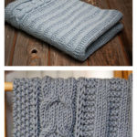 Blue Blanket Free Knitting Pattern