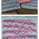 Broken Lacy Diamonds Washcloth Free Knitting Pattern