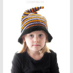 Striped Halloween Witch Hat Free Knitting Pattern