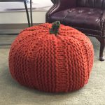 Pumpkin Floor Pouf Free Knitting Pattern