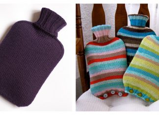 Simple Hot Water Bottle Cover Free Knitting Patterns