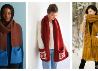 10+ Pocketed Scarf Free Knitting Patterns