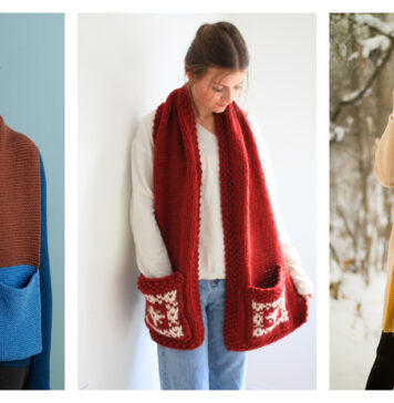 10+ Pocketed Scarf Free Knitting Patterns