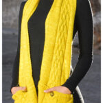 Pocketed Reader Scarf Free Knitting Pattern