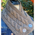 Button Up Cowl Free Knitting Pattern