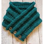 Cozy Button Cowl Free Knitting Pattern