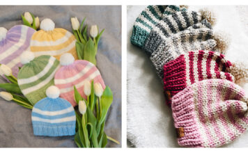 9 Simple Striped Hat Free Knitting Patterns