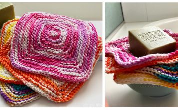 Around the Square Washcloth Free Knitting Pattern