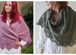 Lace Edge Triangular Shawl Free Knitting Pattern