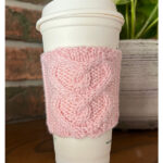 Sweetheart Cup Cozy Free Knitting Pattern