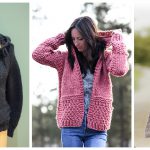 Hoodie Cardigan Free Knitting Pattern