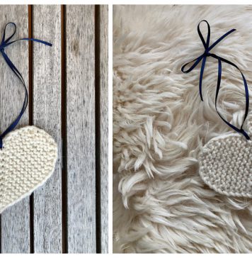 Rustic Little Flat Heart Free Knitting Pattern