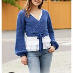 Ballet in Blue Wrap Top Free Knitting Pattern