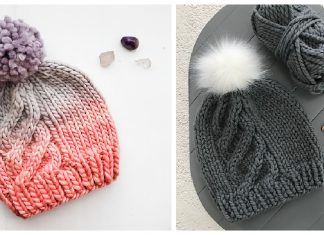 Up & Up Cable Hat Free Knitting Pattern