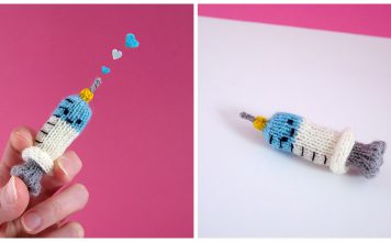 Syringe Amigurumi Free Knitting Pattern
