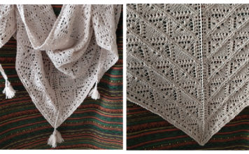 Hourglasses Lace Shawl Free Knitting Pattern