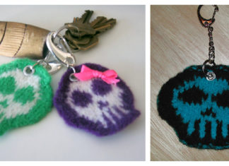 Skully Keychain Free Knitting Pattern