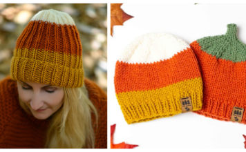 Candy Corn Hat Free Knitting Pattern