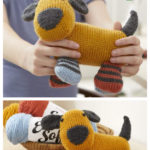 Colorblock Puppy Free Knitting Pattern