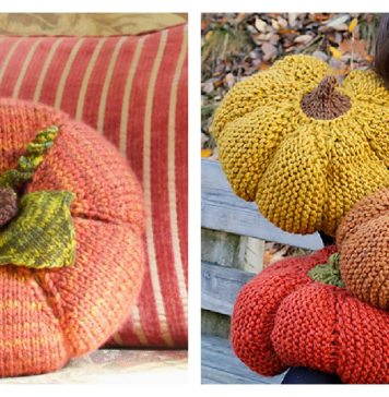 Pumpkin Pillow Knitting Pattern