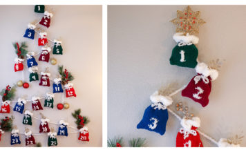 Advent Calendar Gift Pockets Free Knitting Pattern
