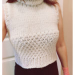 Chunky Turtle Neck Vest Free Knitting Pattern