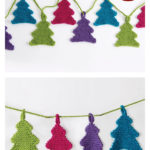 Happy Little Tree Garland Free Knitting Pattern