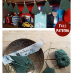 Rustic Little Christmas Trees Free Knitting Pattern