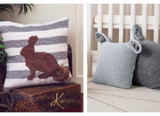 Bunny Pillow Cover Free Knitting Pattern