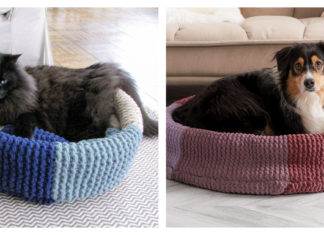 Pet Bed Free Knitting Pattern