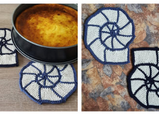 Ammonite Potholders Free Knitting Pattern