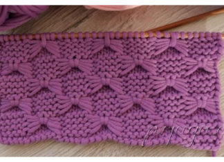 Bow Stitch Free Knitting Pattern and Video Tutorial