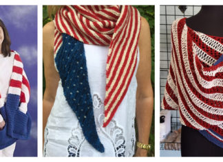 Patriotic Shawl Free Knitting Pattern