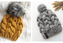 Chunky Braided Beanie Free Knitting Pattern