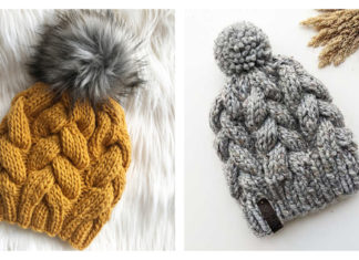 Chunky Braided Beanie Free Knitting Pattern