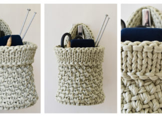 Perin Wall Basket Free Knitting Pattern