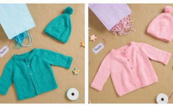 Yoke Cardigan and Hat Set Free Knitting Pattern