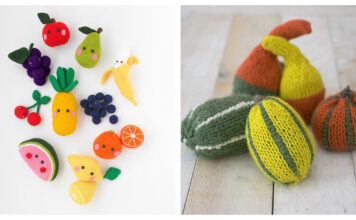 10+ Fruit and Vegetables Knitting Pattern