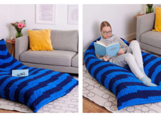 Lounger Pillow Free Knitting Pattern