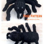 Easy Flat Knit Halloween Spider Free Knitting Pattern