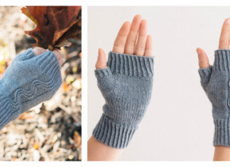 Nalu Fingerless Mitts Free Knitting Pattern