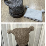 Double Pom Pom Hat Free Knitting Pattern