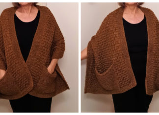 Harvest Pocket Wrap Free Knitting Pattern