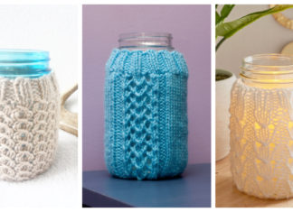 Mason Jar Cover Free Knitting Pattern