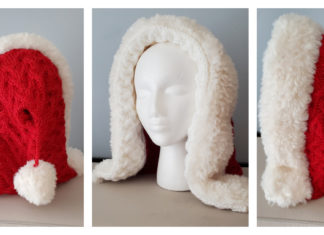 Mrs. Claus's Red Bonnet Free Knitting Pattern