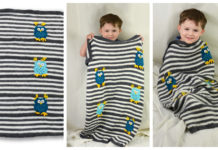 Five Little Owls Blanket Free Knitting Pattern