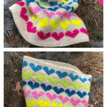 Hearts & Hearts & Hearts Cowl Free Knitting Pattern