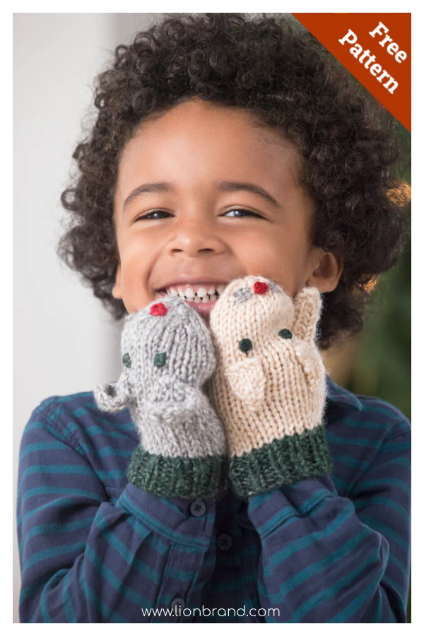 Cat And Mouse Mittens Free Knitting Pattern